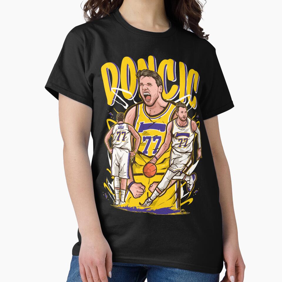 Luka Doncic Los Angeles Cartoon by RatTrapTees