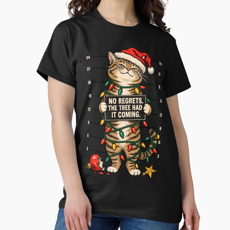 No Regrets, The Tree Had It Coming – Funny Christmas Cat by WolfmanProphecy