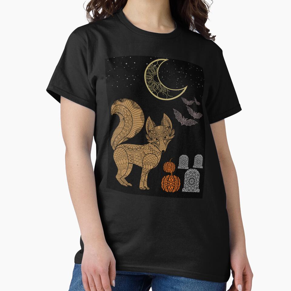 Halloween Mandala Spooky Spiritual Fox by LivingRoomZoo
