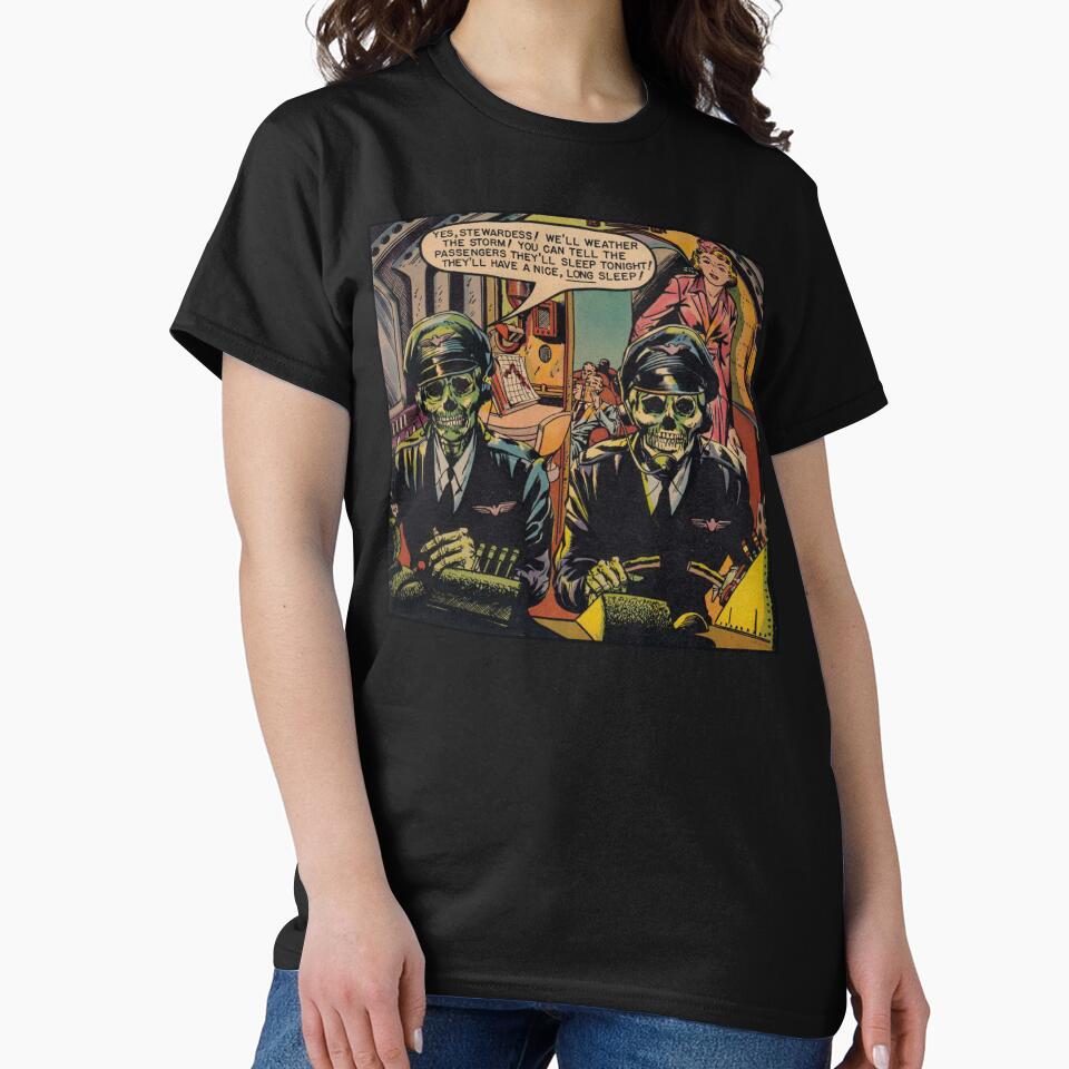 Vintage Dead Pilot Passenger Plane Aircraft Retro Horror Poster Halloween Gift by TheAplus
