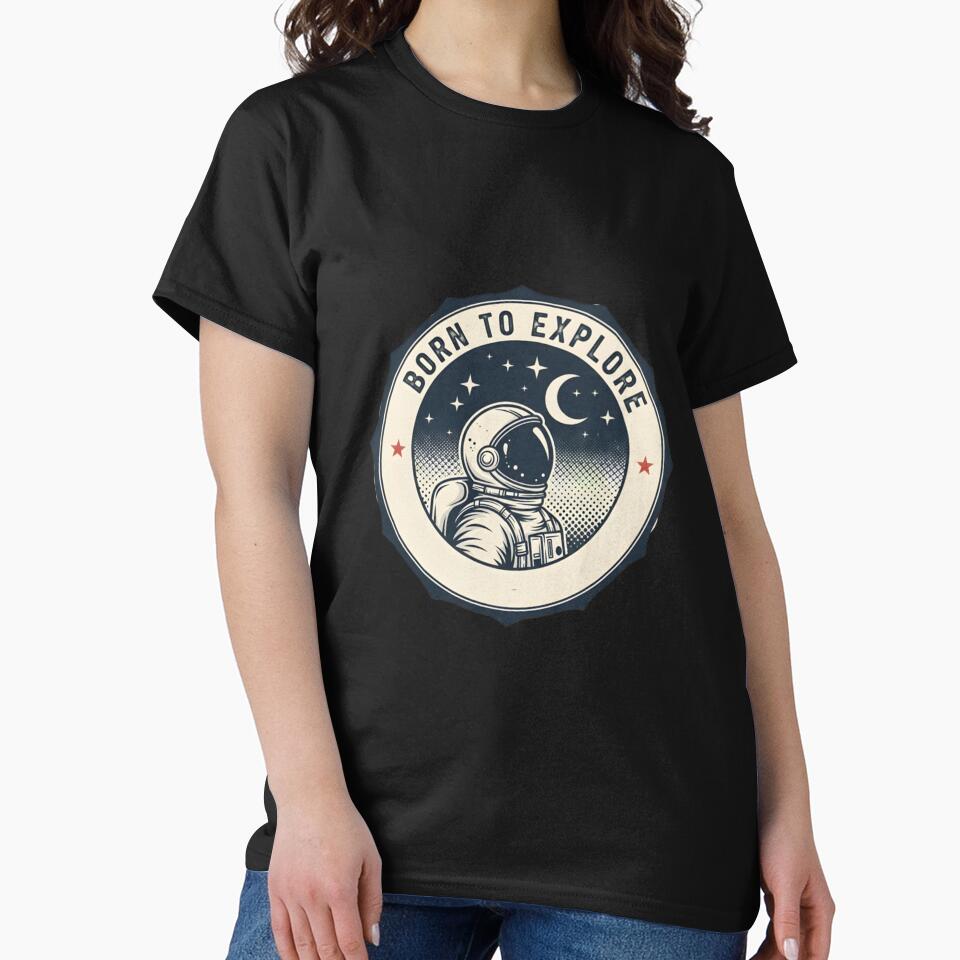 Born to Explore – Vintage Astronaut Space Design | Retro Galaxy Adventure Badge by Altair_