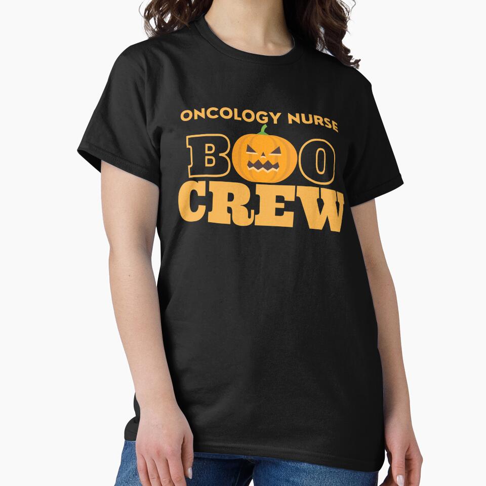 Oncology Nurse Boo Crew Pumpkin Shirt by Ahmer Qureshi
