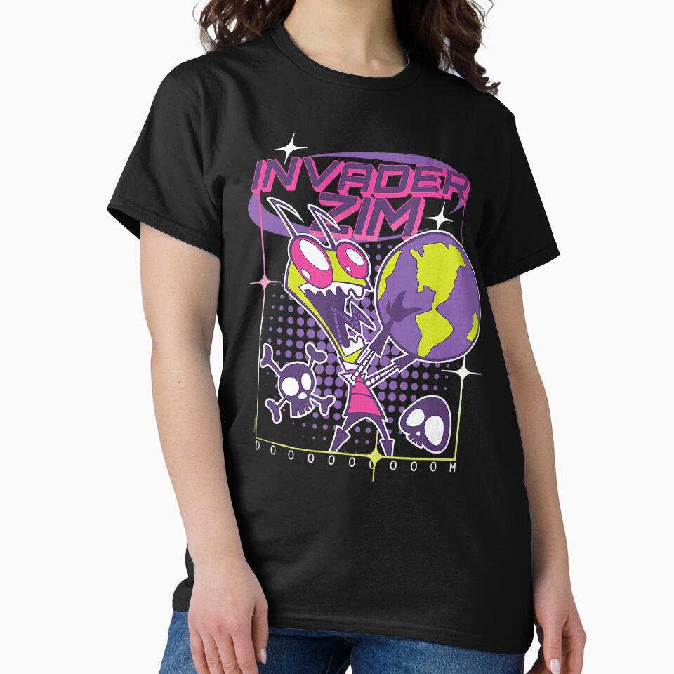 Invader Zim Retro Sci Fi Cartoon Graphic Design by layprotuninec
