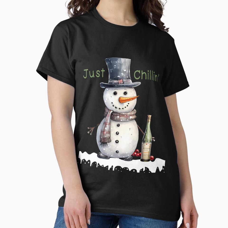Christmas Snowman Just Chillin' by MTJ-Mushrooms