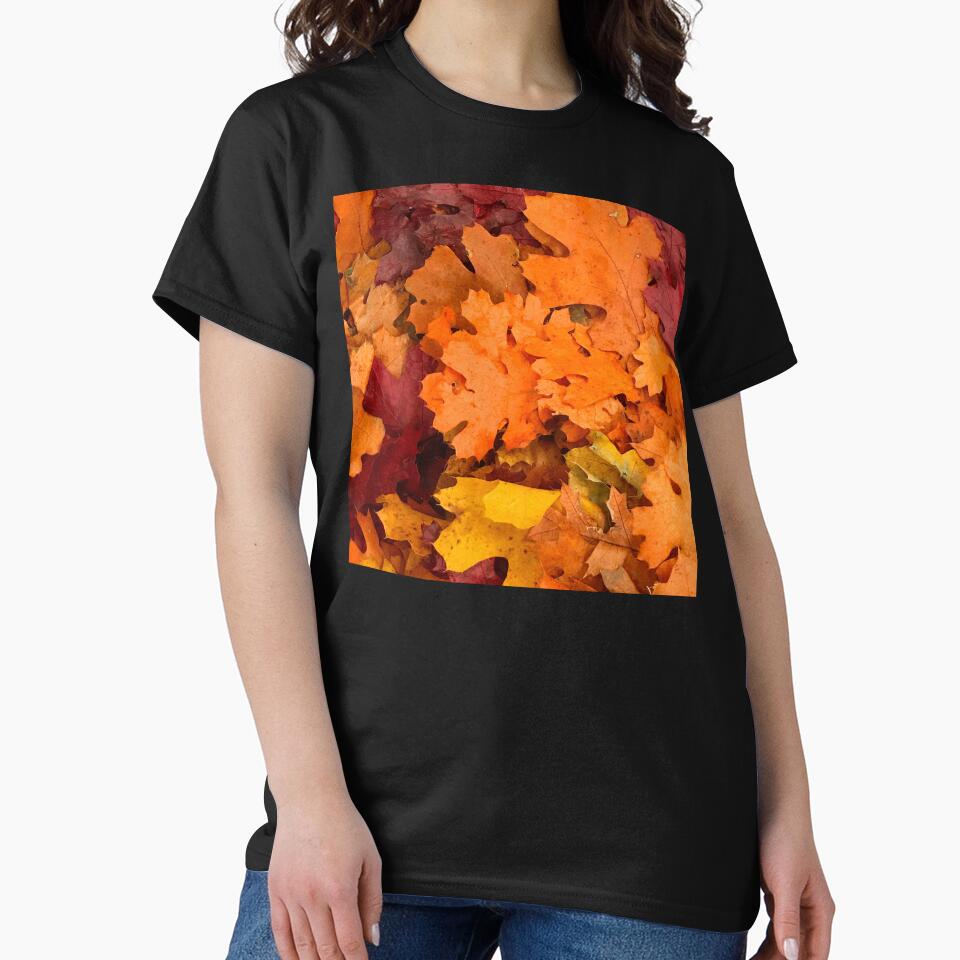 Autumn Pumpkin-Orange and Sunset-Red Spectacular Leaves Art Photo by DEC02