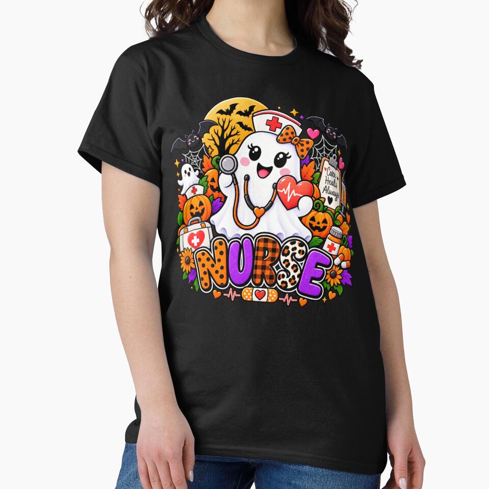 Nurse Halloween Gift Cute Ghost Healthcare Style by Corvoria