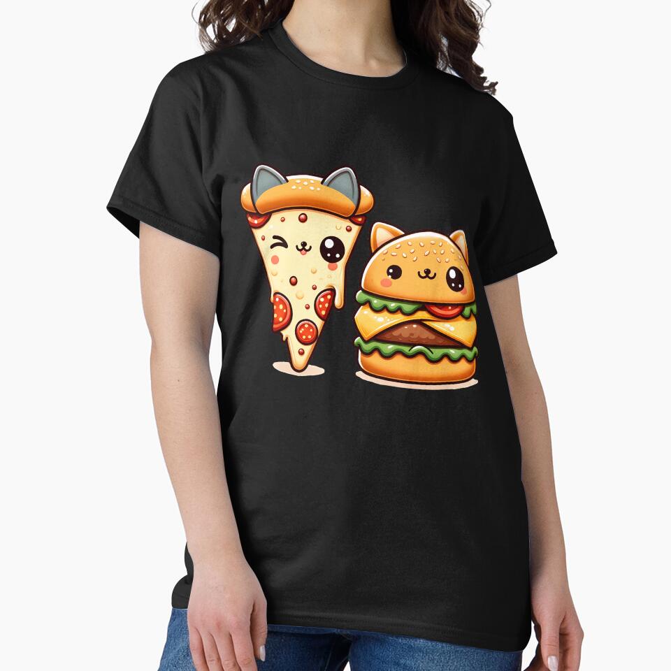 Funny Pizza Burger Lover by Logiamerch
