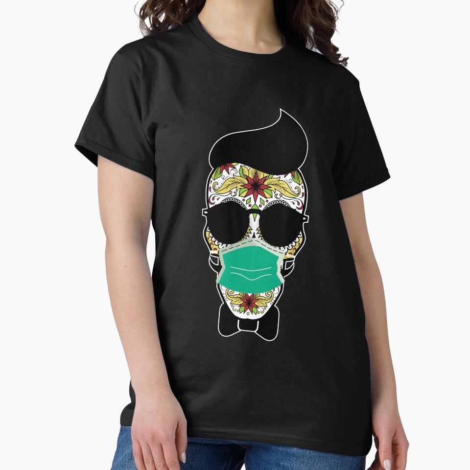 Dia de los Muertos 2020 a Mexican Sugar Skull with Face Mask by Frosty1489