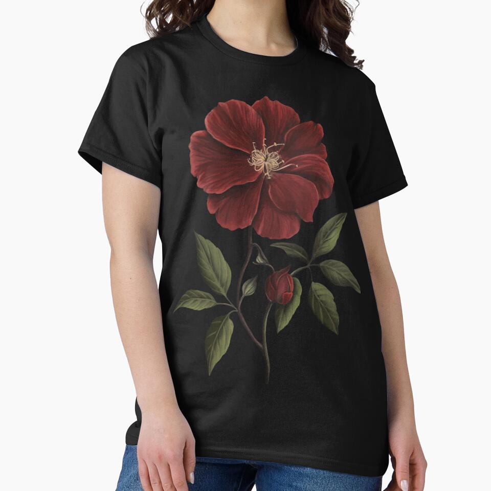 Dark Academia Victorian Red Flower by Enyr