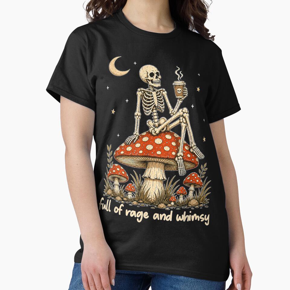 Full of Rage and Whimsy Skeleton Mushroom Halloween by NgumohaLanke
