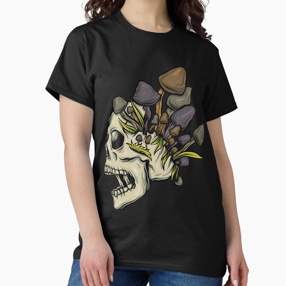 Goth Mushroom Collector Skull by gaelaedanesaa