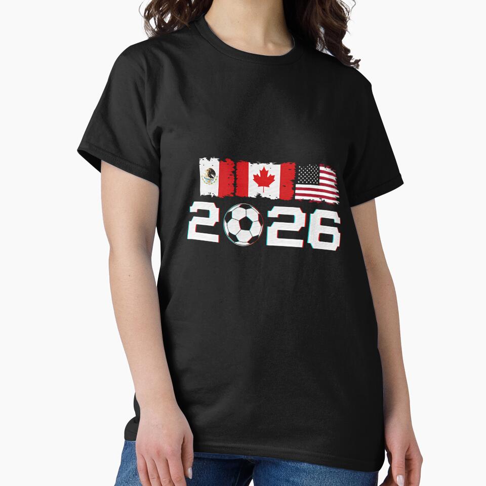 Glitched United 2026 Cup - North America Emblem Part 2 T-Shirt_82924673 by rattiya2009