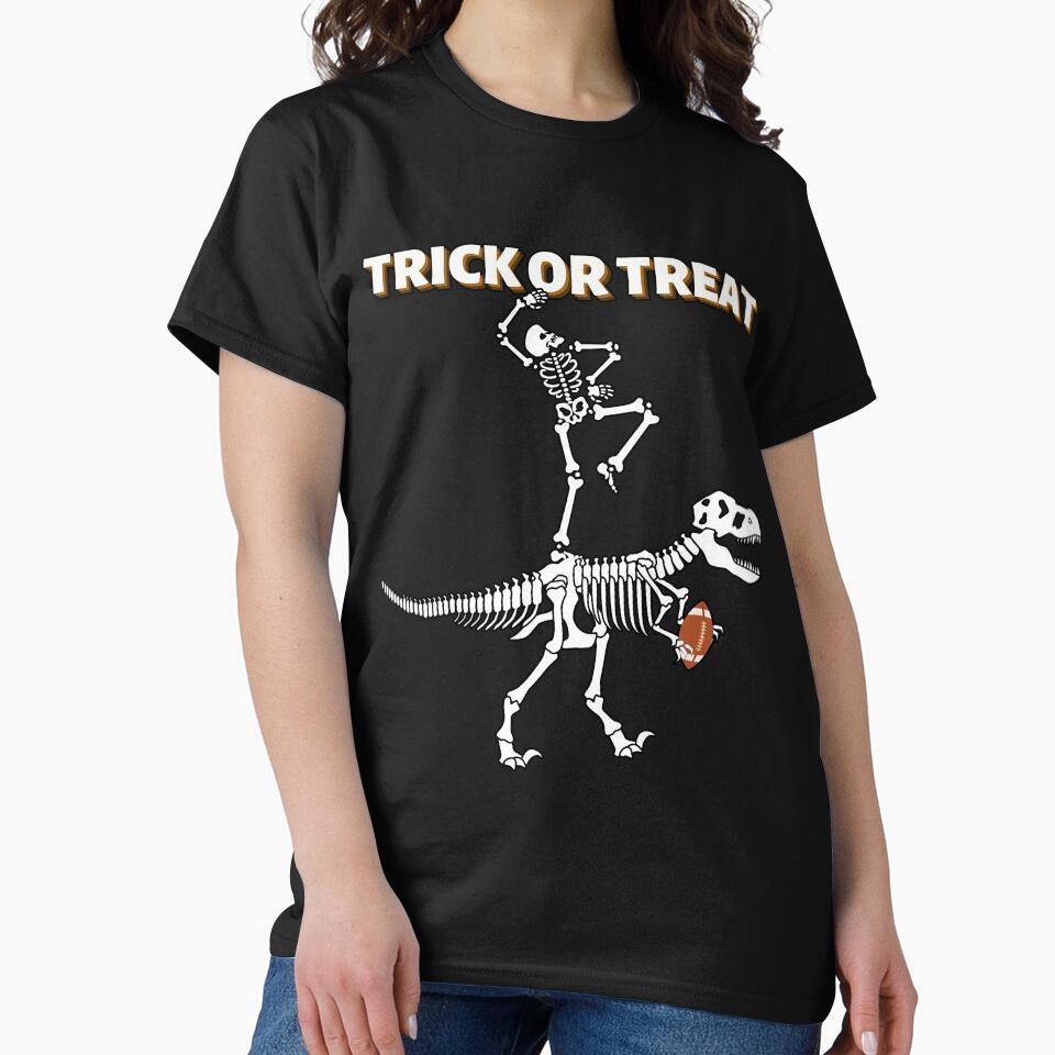 skeleton riding dinosaur bones halloween by Buzzbazaar