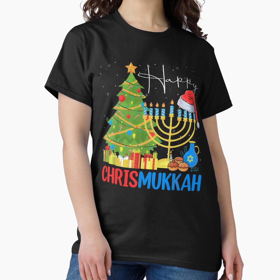 Happy Chrismukkah,  Christmas Hanukkah, Interfaith Holiday by peggycantu