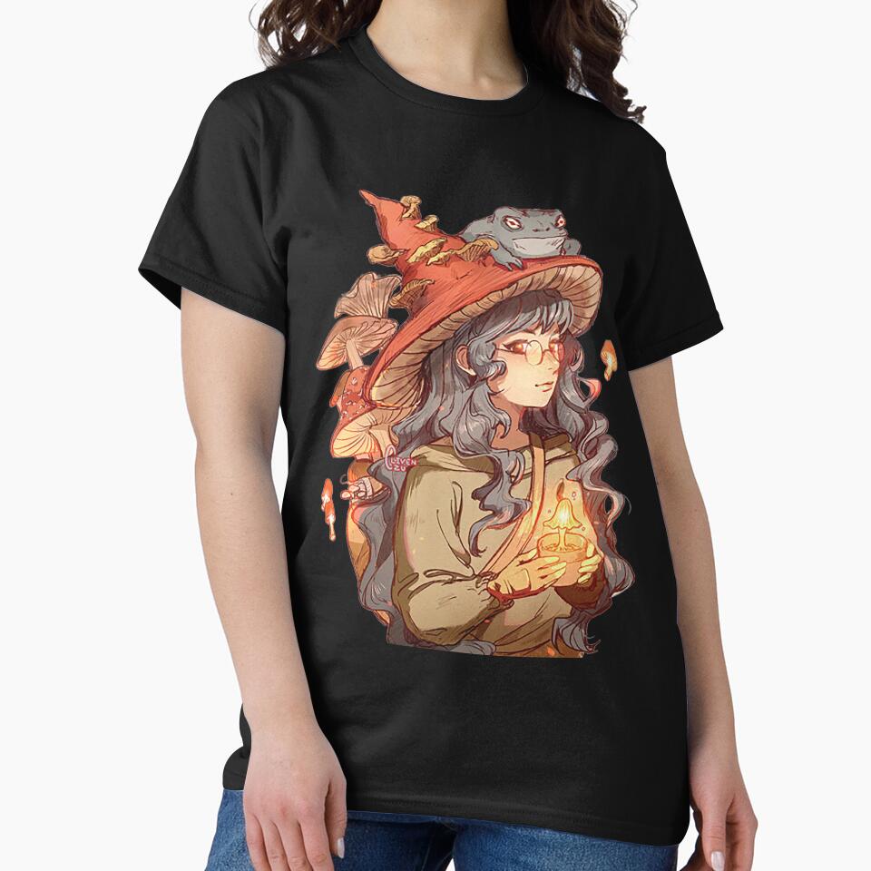 Goblincore T-ShirtAesthetic Frog and Women by RoseLivaan