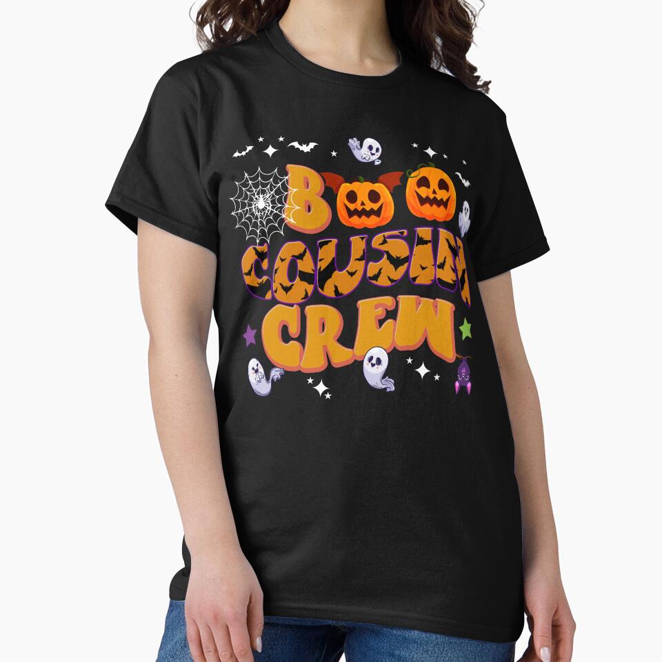 Boo Halloween Cousin Crew Group Matching Pumpkin Ghost by Nzgiftsandmore