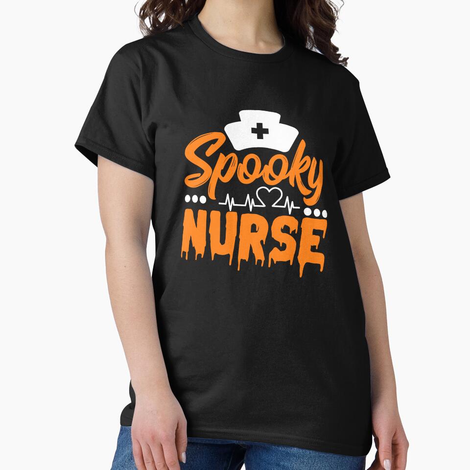 Spooky Nurse Halloween |  Funny Nurse | Nurse Halloween Tee by InfiniteDemand