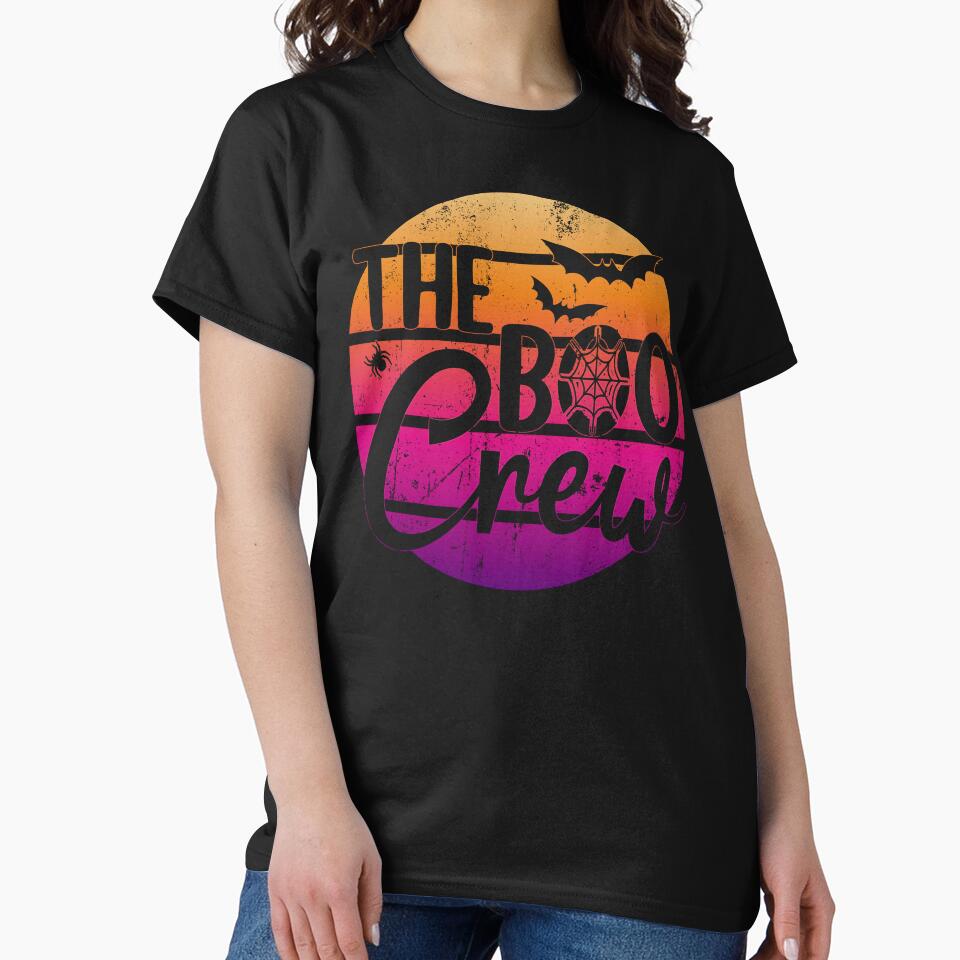 Vintage The Boo Crew T-Shirt | Matching Halloween Tee for Families and Friends by legendaryskins