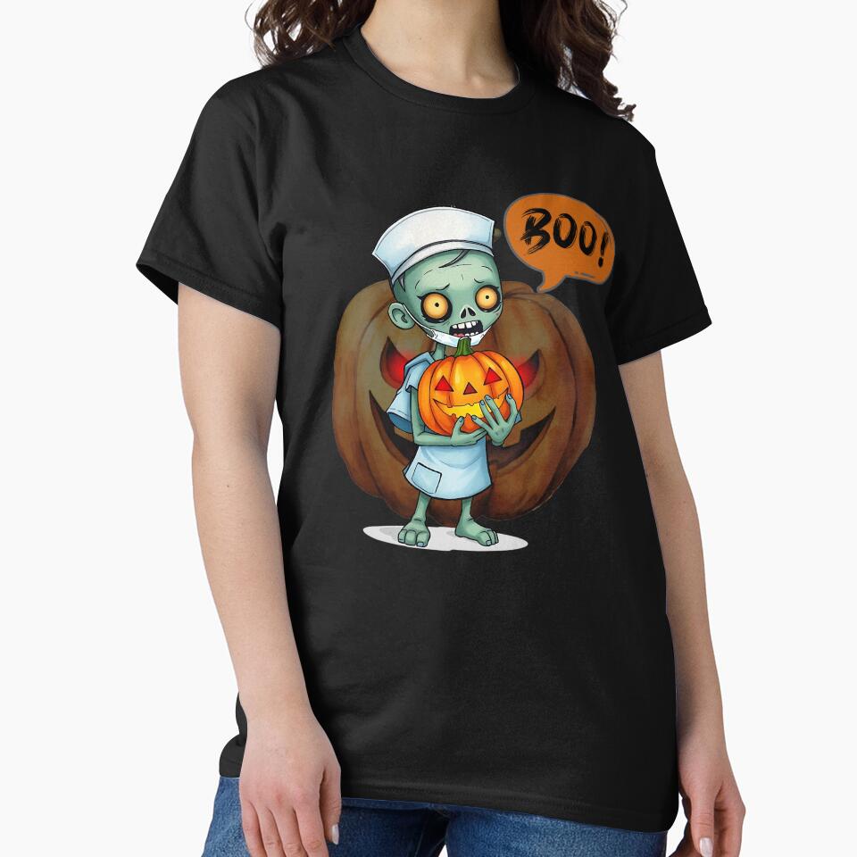 Zombie Nurse With Pumpkin by TestudoDesign