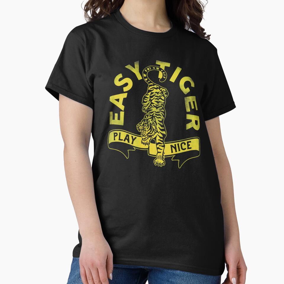 "Easy Tiger, Play Nice" Cute, Funny Gift Idea For Men, Women, Kids & Children by The Whiskey Ginger Design Shop
