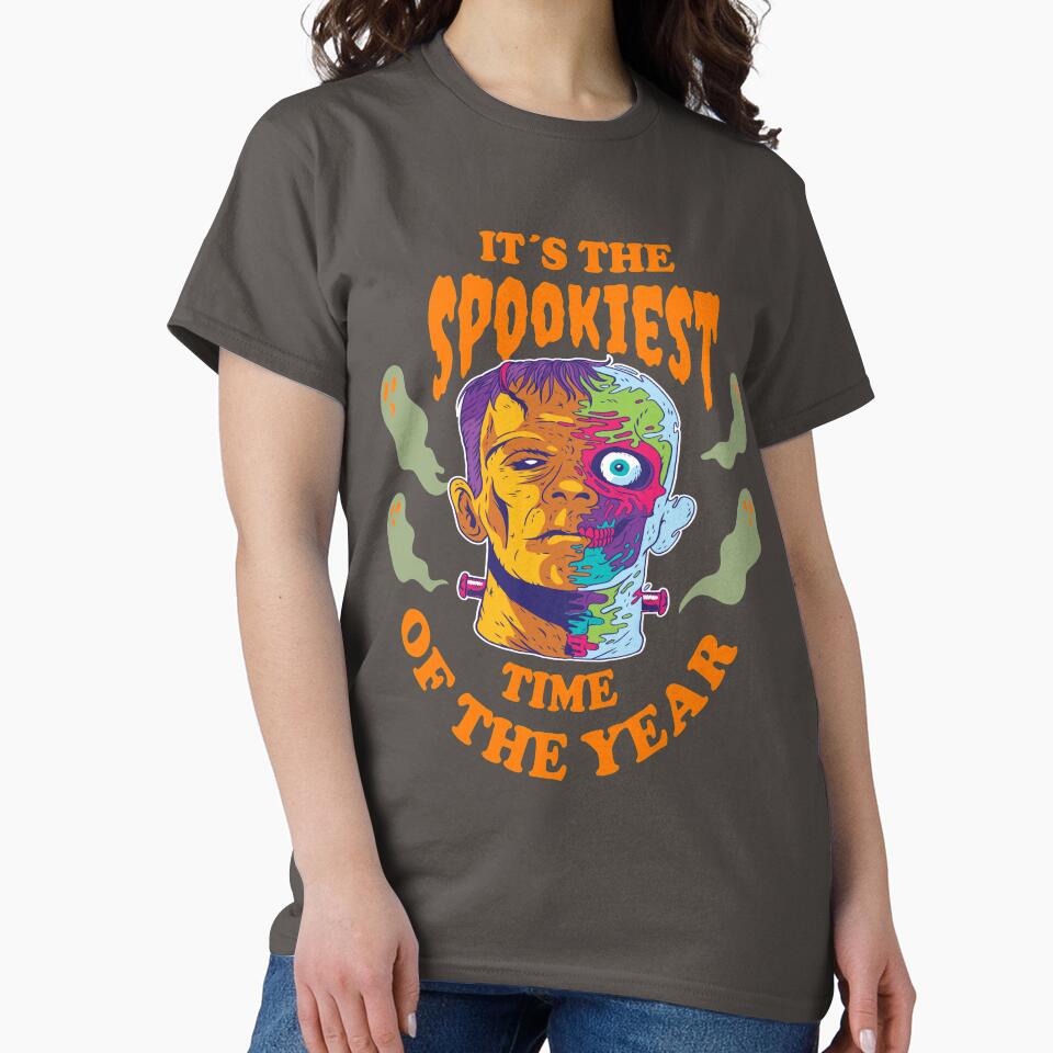 Copy of IT'S THE SPOOKIEST TIME OF THE YEAR - FUNNY SPOOKY FRANKENSTEIN HALLOWEEN QUOTE by PhillDaPhlava