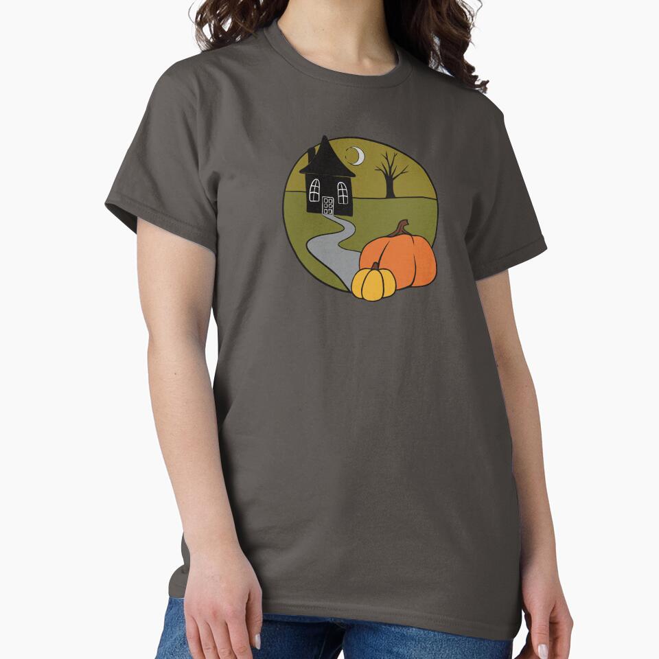 Retro Spooky Season Halloween Scene by Skull Fern