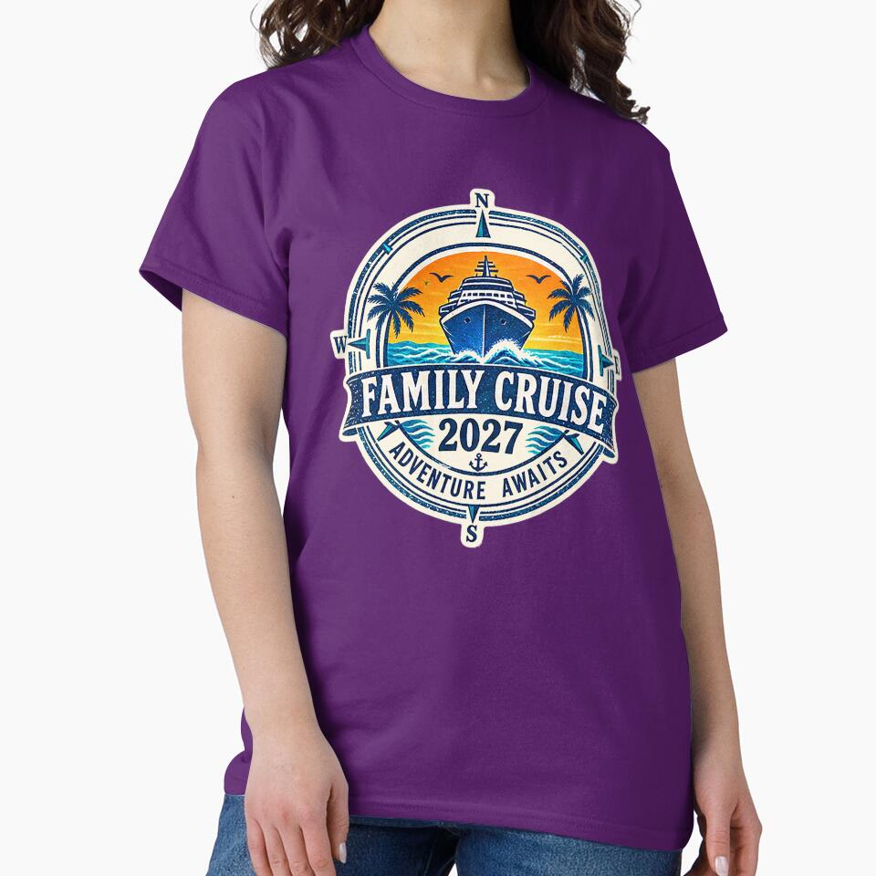 TRAVEL COLLECTION - FAMILY CRUISE - PASSPORT - IMMIGRATION STAMP - HOTEL STICKER TAG • 2027 - ADVENTURE AWAITS v6 by WheelieGdArt