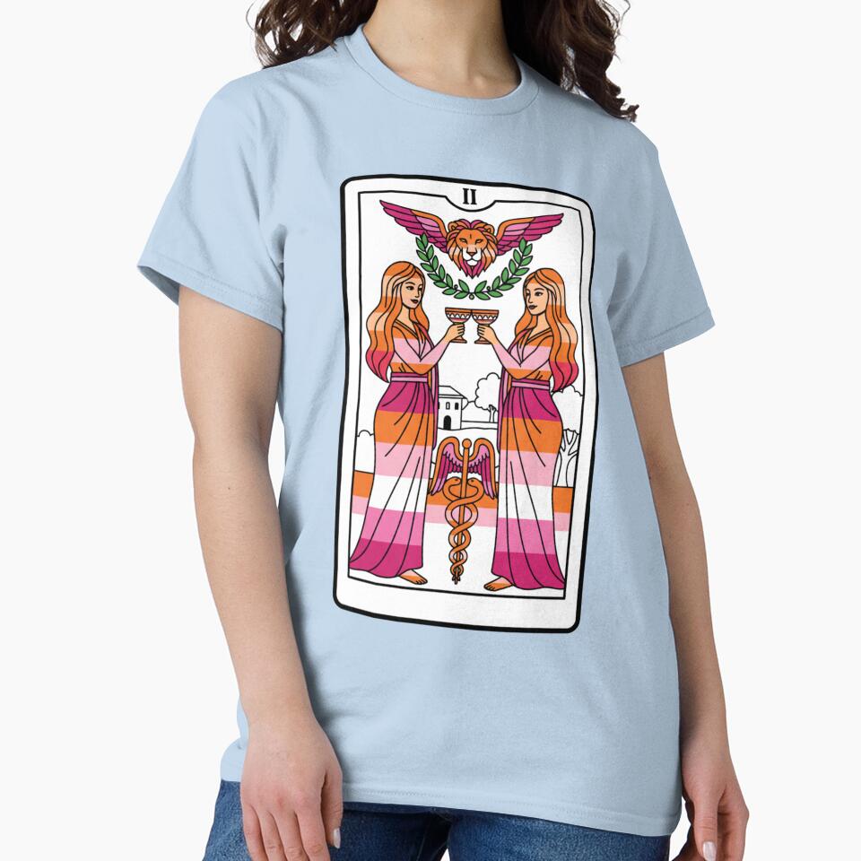 Lesbian Two of Cups Tarot Card by Sapphic-Charm