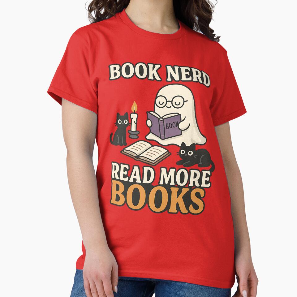 Book Nerd Ghost – Read More Books Funny Reading Design by LunaSpellStudio