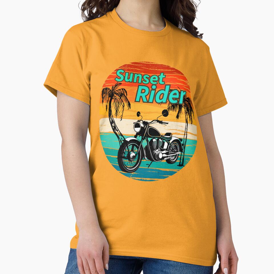 Sunset rider vintage Motorcycle by Digidelico