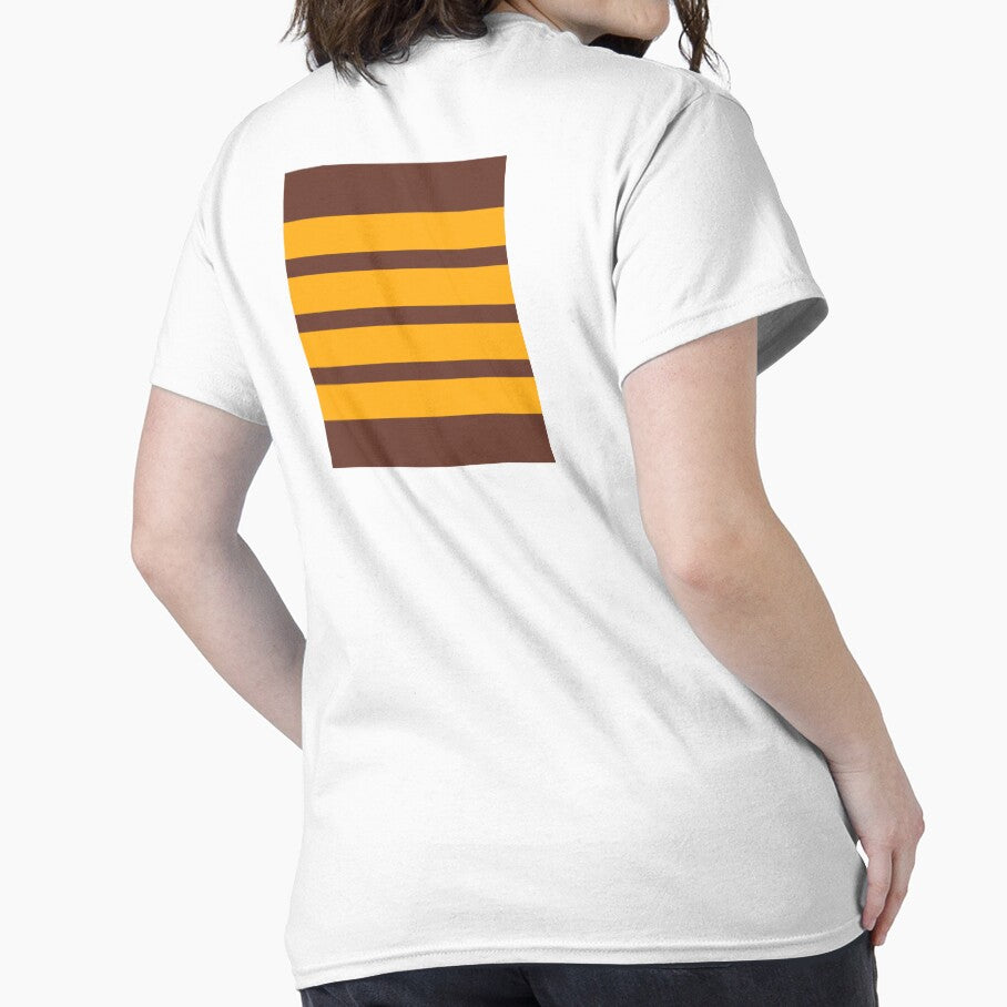 Retro vintage color stripes- yellow on brown by TalBright