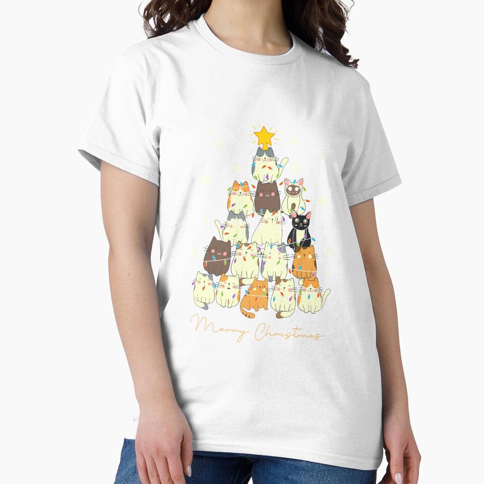 Cute cat merry christmas by YAKA-CLOTHING