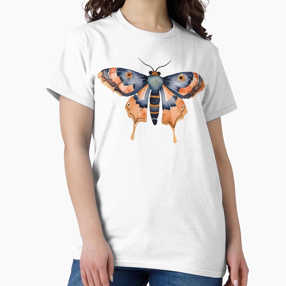 Moth in watercolor by SunMoonMarket