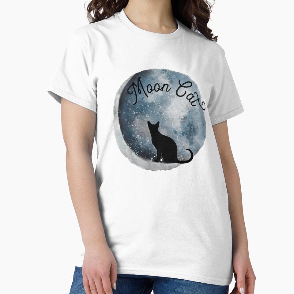 Moon Cat - Black cat sat on the moon by tinytiger77
