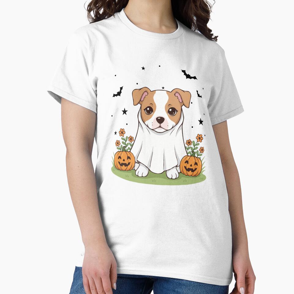 Amstaff Puppy Ghost – Cute Halloween Dog Costume by The Real Life Symphony