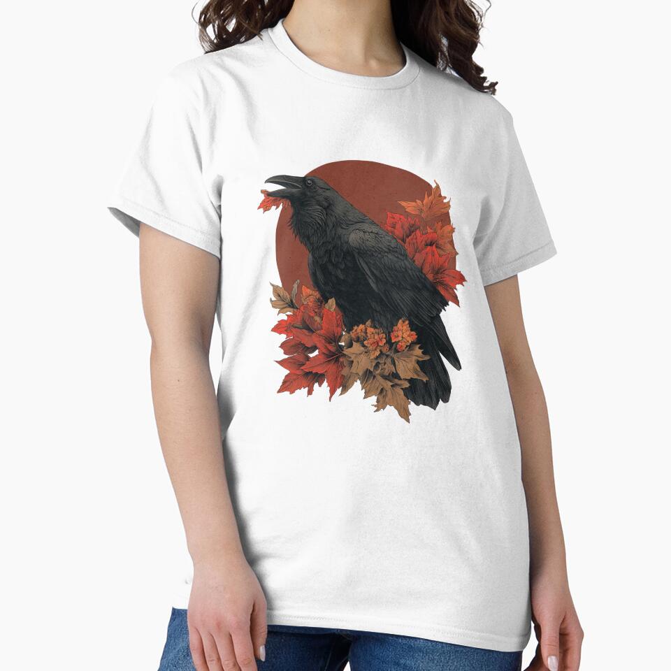 Autumn Raven | T-Shirt by NicolasGlowArt
