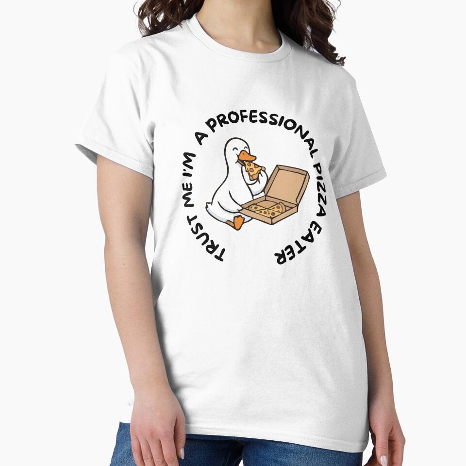 Trust Me I'm a Professional Pizza Eater Funny Duck Pizza Lover by eltontovolador