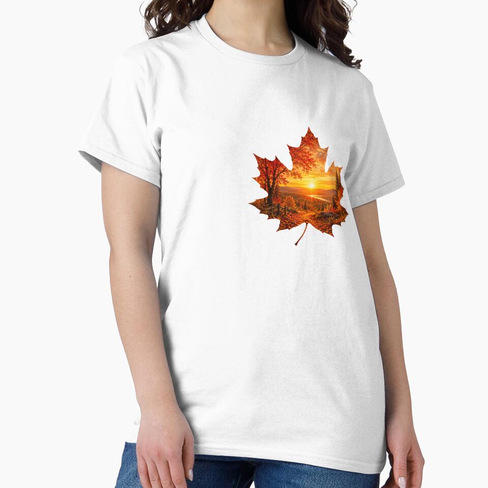 Autumn Sunset in a Maple Leaf by HeyFajnaLinja