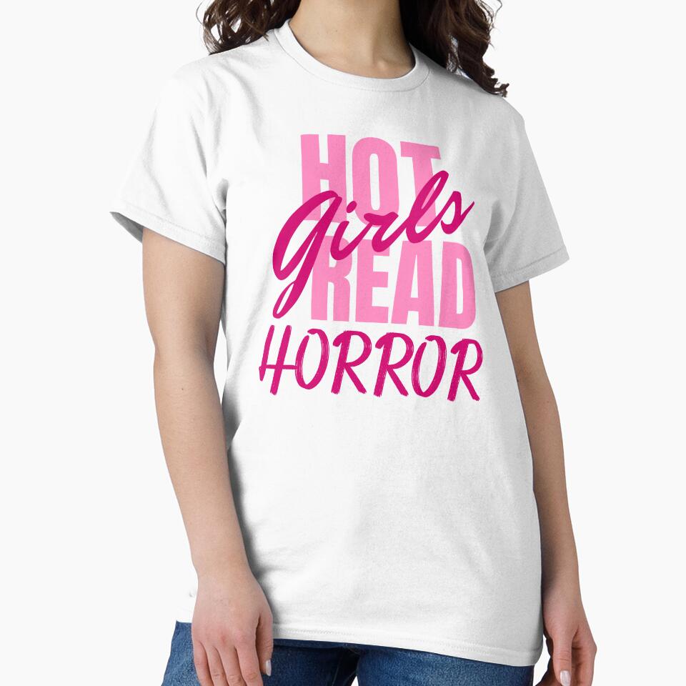 Hot Girls Read Horror - Bookish Pink by humnoo