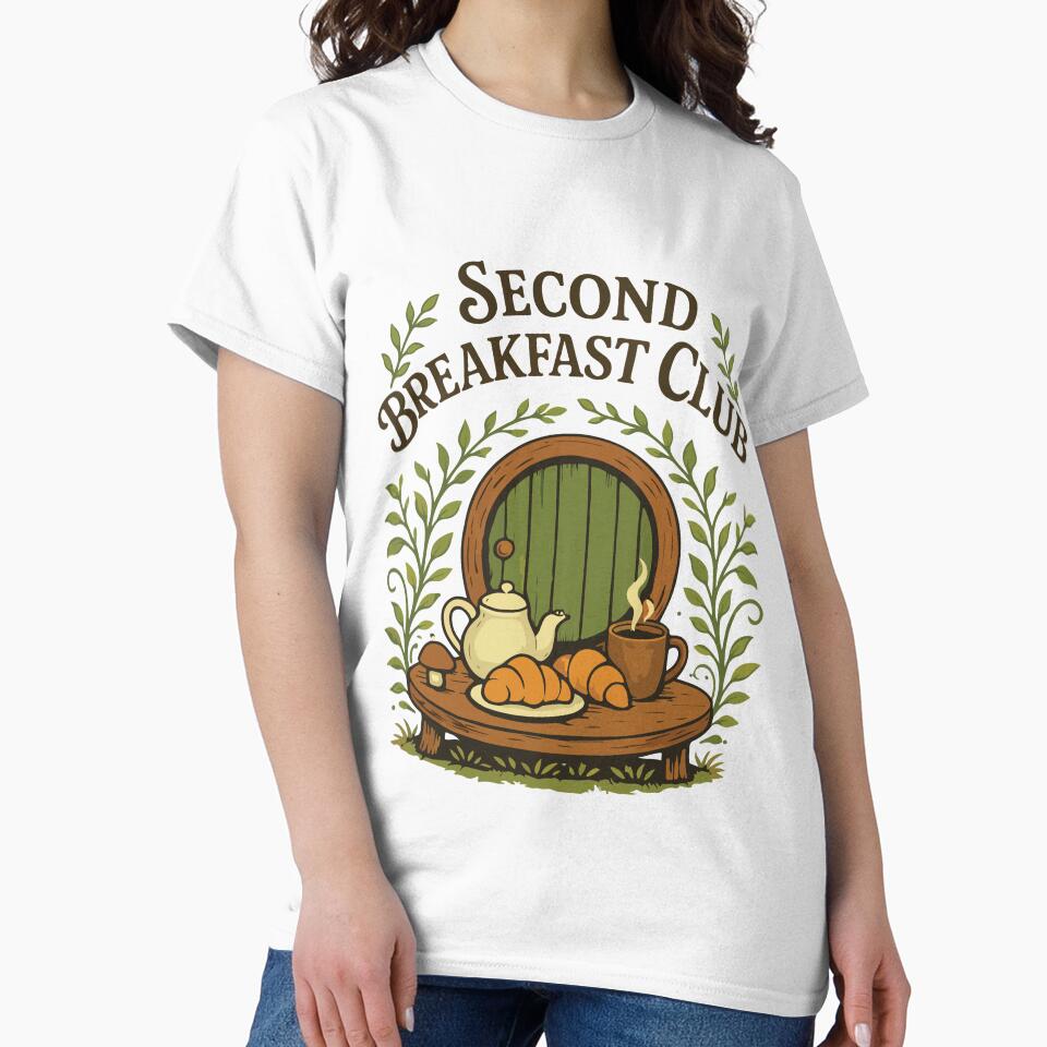 Second Breakfast Club Retro Cottagecore Brunch Bakery Lover Aesthetic Design by kiralynstration