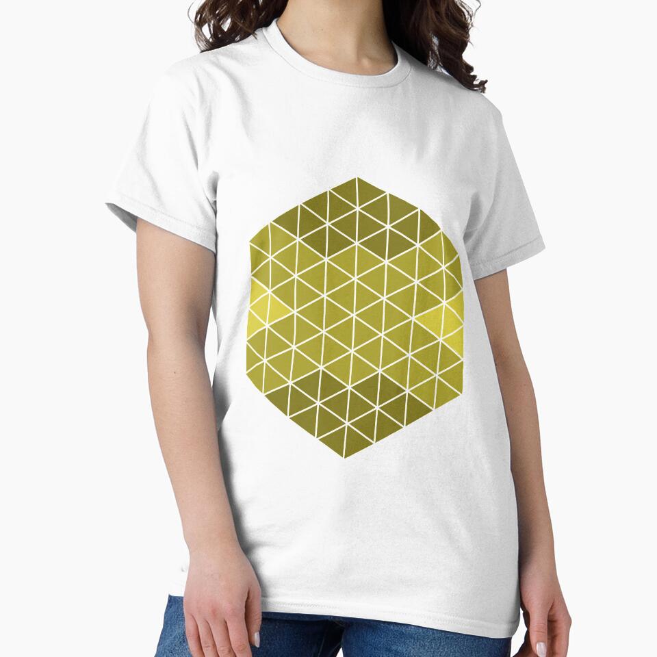 Yellow Abstract Triangle Sacred Geometry by Brooklynmpls
