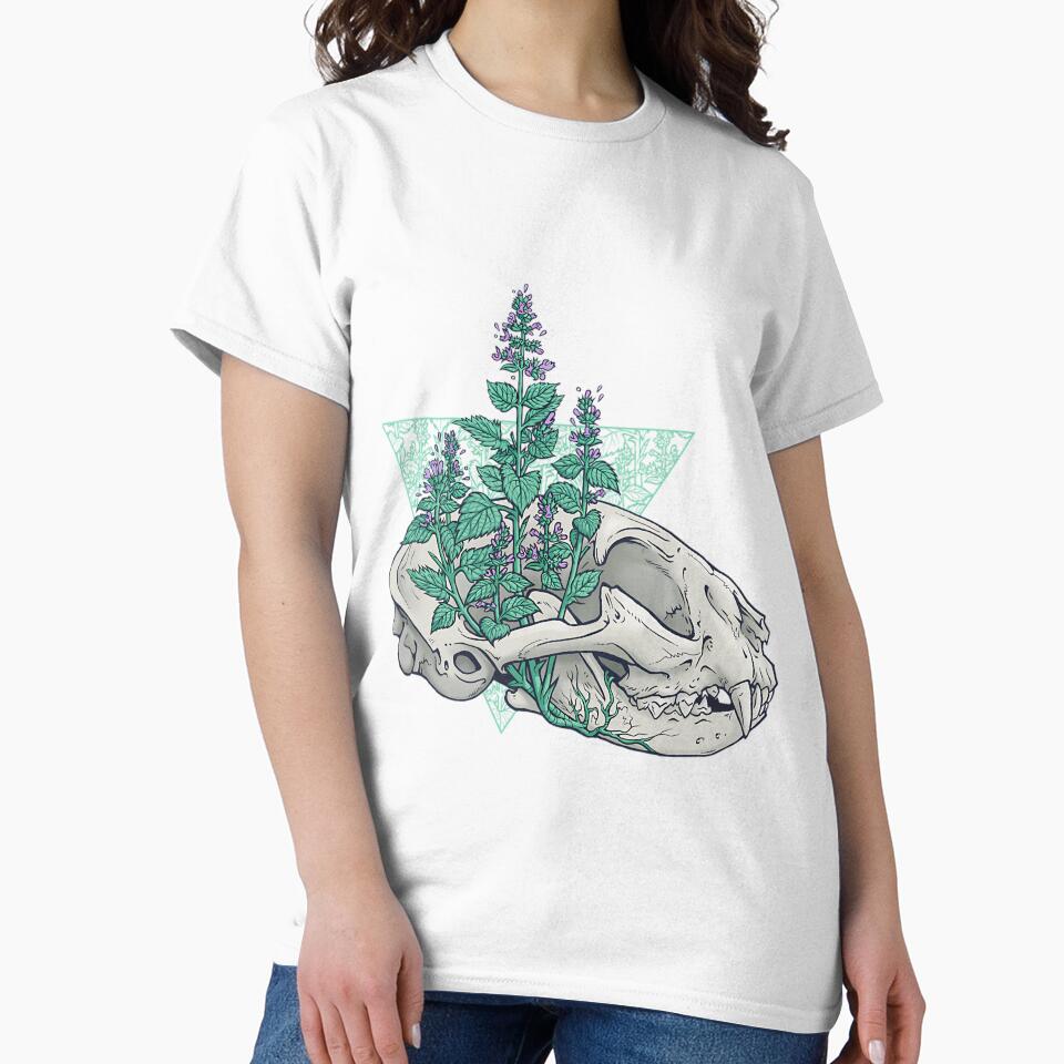 Gothic Cat Skull And Ferns Anatomy by xuxqhpbmr34