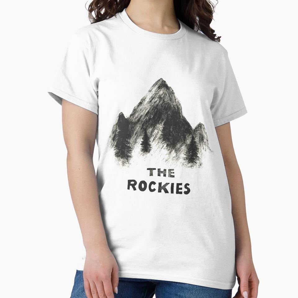 The Rockies Minimalist Sketch by Retro Travel Design