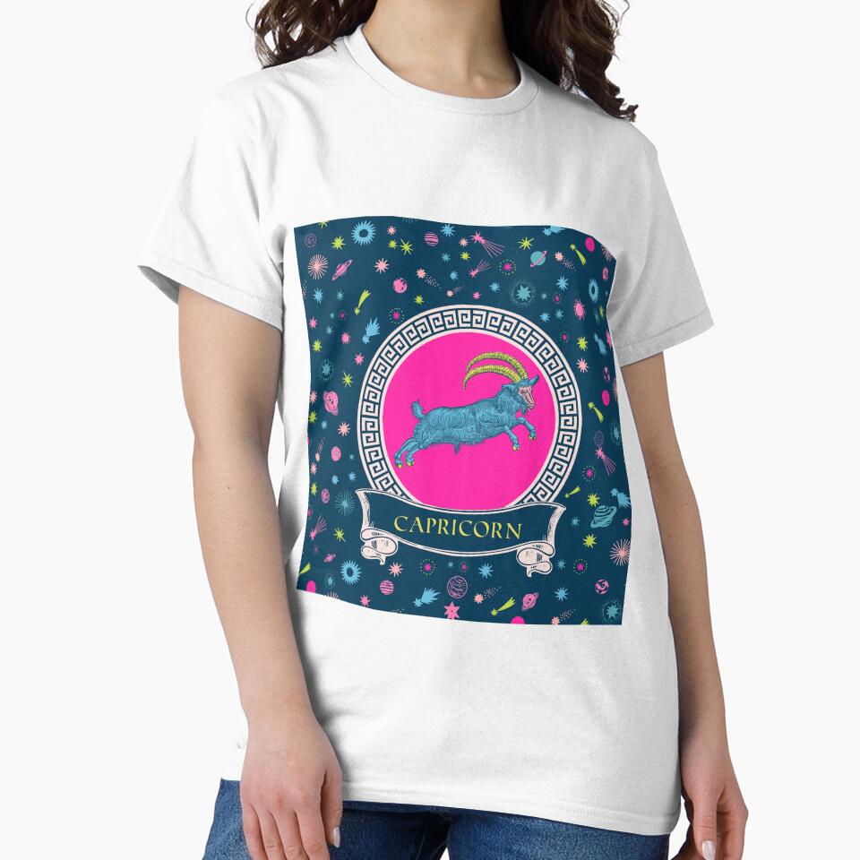 Capricorn Star Sign Celestial Art by PrintyBazaar
