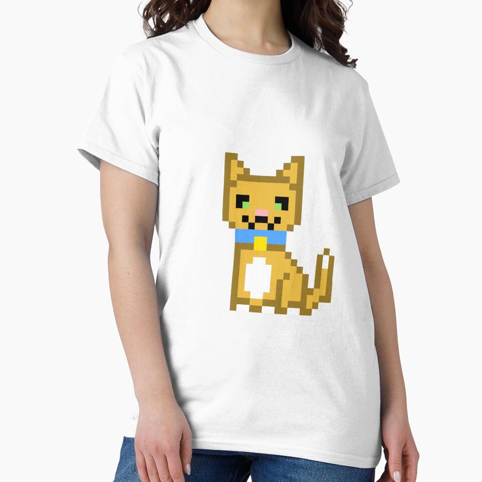 Cute Pixel Cat Retro 8-Bit Style by pixelartshop4r