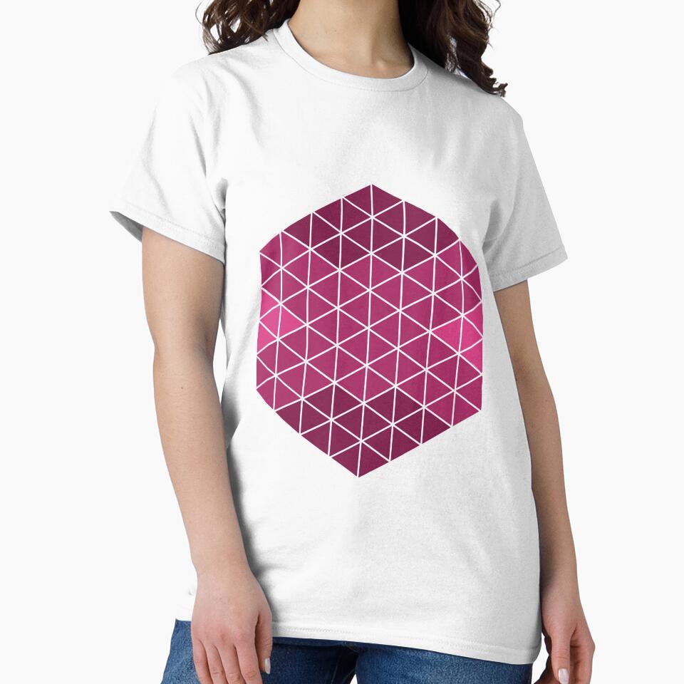 Maroon Abstract Triangle Sacred Geometry by Brooklynmpls
