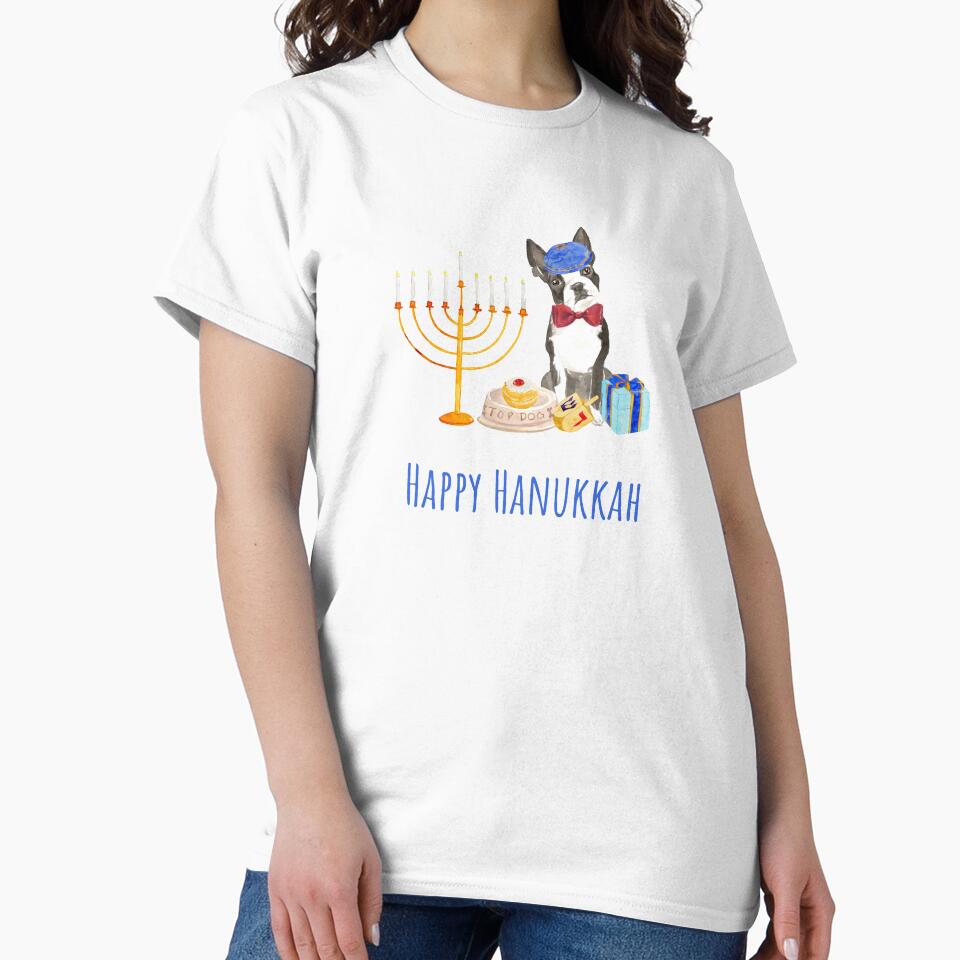 Happy Hanukkah Gift for Boston Terrier Owner by thekosherhub