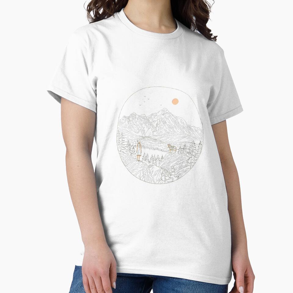 High Wilderness – Minimalist Mountain Panorama Nature Badge by KindByNature