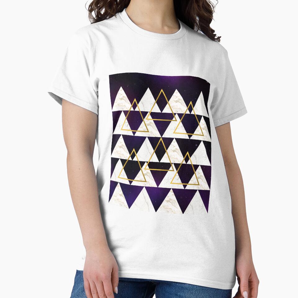 Geometric Marble Pattern - Double Golden Triangles by MindedInc