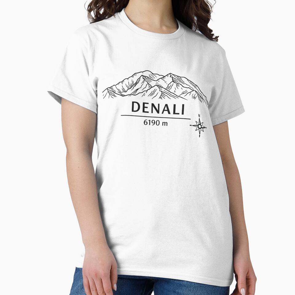 Seven Summits North America – Denali 6190 m Minimalist Line Art Design by Gabe1983